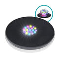 19 LED Color Changing Stand, Circular Illuminated Display Pedestal for 3D Crystal Glass Art, Light Base With AC/USB Plug, Lighted Acrylic Crystal Display Stand, Black - style: Color Changing Lights