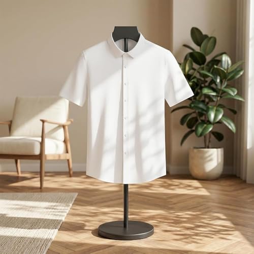 Mannequin Torso, Adjustable Shirt Display Stand Height 20 to 34 Inches, Cap and Gown Display Stand Stable Clothing Garment Dress Form, Coat Jacket Hanger Easy to Install, Black - size: 1 Pack