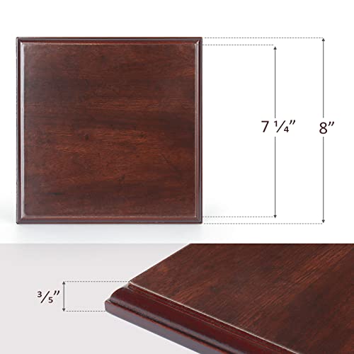 Falling in Art Wood Square Base-Hand Casting Structure Base, DIY Crafts, Keepsake Display, Art Exhibition, Home Decoration, 8'' - size: Square 8''