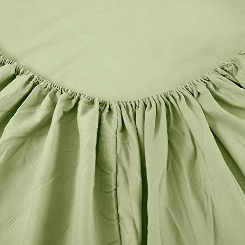 Sfoothome Queen Sheets Set - Sage Green Hotel Luxury 4-Piece Bed Set, Extra Deep Pocket, 1800 Series Bedding Set, Wrinkle & Fade Resistant, Sheet & Pillow Case Set (Queen, Sage Green) - color: Sage Green-4 Pieces, size: Queen