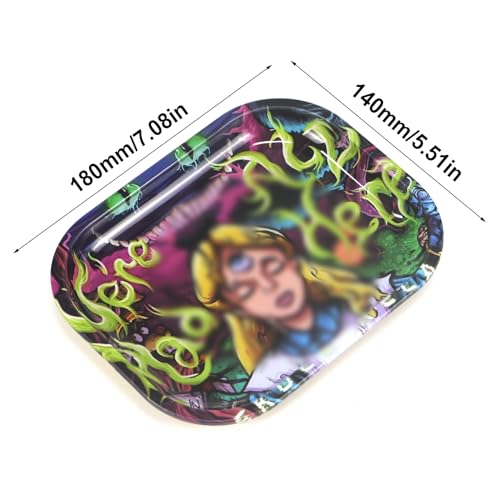 Tray - Multipurpose Metal Tray for Home Décor, Storage – Practical Small Metal Tray-Girl
