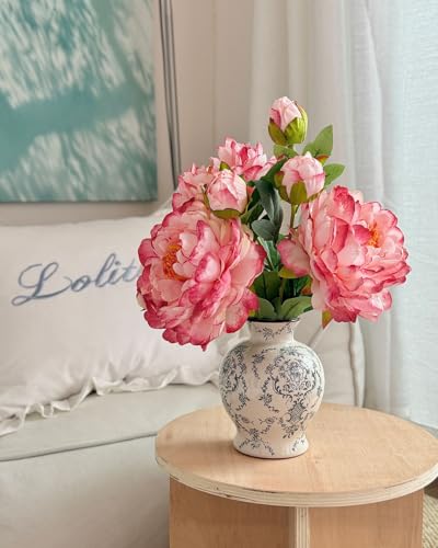 Vintage Chinoiserie Ceramic Vase, Classic Decorative Porcelain Flower Vase for Centerpiece Living Room Table Shelf, Retro Country Decor - color: Retro, size: Small