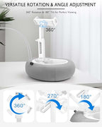 Tablet Pillow Stand, Compatible with 4.7"-12.9" Kindle, iPad, Phone/Tablet, Google, 360° Rotating Phone Holder for Bed, Detachable Bowl, Reading and Relaxation on Bed, Gray, Small (Velvet Pillow) - color: Gray