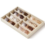 pickpiff Drawer Sunglass Organizer & Display Tray: 1 Pcs 8 Grids Velvet Scratch-Free Eyeglasses Case (13.8x9.4x1.6inch) - Soft Beige Glasses Storage Holder Box for Men & Women - size: 8 grids