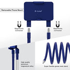 B-Land Cell Phone Holder, Universal Mobile Phone Stand, Lazy Bracket, DIY Flexible Mount Stand with Multiple Function - color: Blue