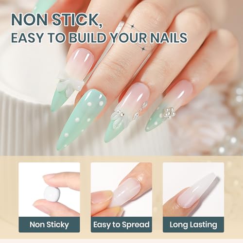 White 3D Molding Gel for Nails Art Non-Stick Hand Solid Builder Gel Hard Nails for Extension Carving Sculpting Beauty Charms for Beignner and Salon DIY - color: White&White