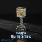 Crystal Havdalah Candle Holder 13 cm with Plaque - color: Crystal Havdalah 2