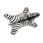 Zebra Stripe Jewelry Tray Ceramic Dishes Plate Gilded 5.9", Gold (Black) - color: Black