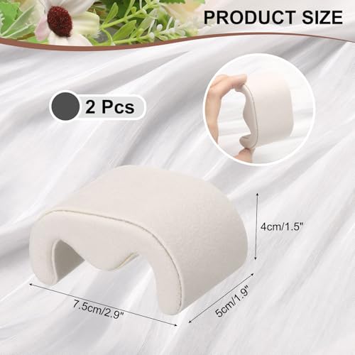 uxcell 2pcs Watch Case Pillows, M Shaped Watch Display Pillow Velvet Watch Cushion Replacement for Watch Bracelet Display Storage Beige - color: Beige