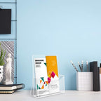 NIUBEE Acrylic Brochure Holder 8.5 x 11 inches 2 Pack, Clear Acrylic Literature Holder Plastic Flyer Display Stand, Acrylic Countertop Organizer for Magazine, Pamphlet, Booklets, Menu, Journals - size: 8.5" x 11", style: 2 Pack