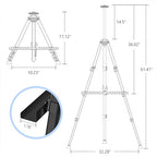 Art Painting Display Easel Stands - Portable Adjustable Aluminum Metal Tripod Artist Easels with Bags, Extra Sturdy for Table-Top/Floor Painting, Drawing, and Displaying, Black 4 Pack - style: Black - 4pack