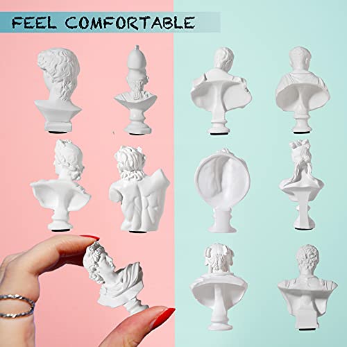 LAGOM HOUSE Greek Bust Statue and Sculptures Set of 10 PCS Greek Bust Statue Decor Roman Resin Mini Greek Mythology Figurine Greek God Bust Small for Decor/Gifts/Drawing