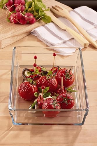 Ums 2.6-Qt (11.2'' x 7.7'' x 2.3'') Glass Baking Dishes for Oven, Borosilicate Glass Casserole Dish, Casserole Dishes for Oven, Microwave and Dishwasher Safe Clear Bakeware - size: 2.6 QT
