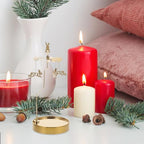 VOSAREA Magnetic Aromatherapy Candlestick - Unique Stainless Steel Rotating Tea Light Holder for Home D Cor and Candlelight Dinners