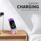 Cell Phone Stands, Desktop Stand, Luxury Nature Wood Simple Phone Stand, Compatible with iPhone & All Cell Phones, Ultra-Stable, Portable & Non-Slip Design, 2 Pieces, Pink - color: Pink
