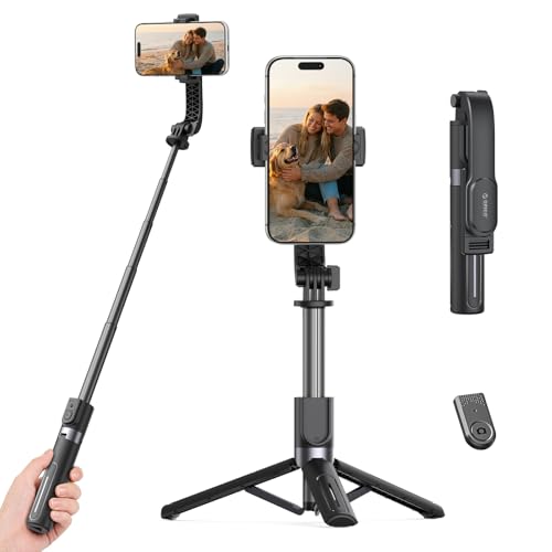 ORICO Aluminum Portable Selfie Stick Tripod, 35'' Mini Tripod for iPhone, Extendable Stand with Detachable Wireless Remote & 360° Rotating Phone Holder – Ideal for Content Creators, Vloggers, Travel - size: 35''