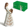 Mother Daughter Embracing Resin Figurine, 6" H,Sentimental Gifts for Mom & Daughter, Birthday Wedding Mother's Day Heartfelt Keepsake Decor - style: Embrace