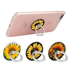Bonoma Cell Phone Ring Holder Stand, 3 Pack Sunflowers 360 Rotation Universal Smartphone Ring Grip Stand Compatible with Smartphones and Tablets - color: Sunflowers