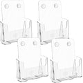 MaxGear Acrylic Brochure Holder 8.5x11 inch, Clear Plastic Literature Holder for Flyers, Pamphlets, Rack Cards and Booklets, Desk or Wall Mount, Acrylic Display Stand for Magazines, Office Use, 4 Pack - size: 8.5"x11"-4 pack