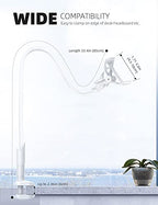 Lamicall Phone Holder, Gooseneck Mount, Compatible with 4-7'' Smartphones and Desktops, Adjustable Arm and Non-Slip Base, Easy to Install and Use - color: White