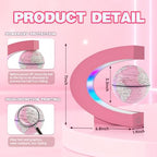 Flagest Magnetic Levitation Floating Globes with LED Lights, C Frame Floating Globe Lamp, Cool tech Gadgets for Home Office Desk Accessories, Gifts for Women, Ladies, Girls, Teachers, Colleagues(Pink) - color: Pink