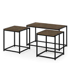 Furinno Camus Modern Living Room Coffee Table with 2 End Tables Set, Columbia Walnut - color: Columbia Walnut, size: 3 in 1
