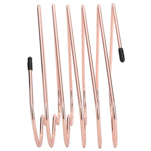 Desktop Storage Rack, Telescopic Book Stand Organizer, Office Supplies Holder, Rose Gold - color: Rose Gold
