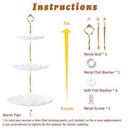 BACUTHY 3 Tier Cupcake Stand Holder, Plastic Cup Cake Stand Towel with Tiered Serving Tray for Cupcakes, Donuts, Fruits and More, White (White) - color: White
