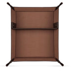 Londo Leather Tray Organizer - Practical Lightweight Water Resistant Computer Table Desk Storage Box for Wallets, Watches, Keys, Coins, Cell Phones and Office Equipment - color: Dark Brown
