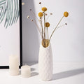 Plastic White Vase, 8.2 inch Nordic Modern Boho Style Vases for Home Decor, Living Room, Table, Gifts Women Mom