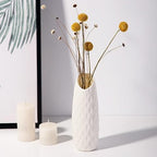 Plastic White Vase, 8.2 inch Nordic Modern Boho Style Vases for Home Decor, Living Room, Table, Gifts Women Mom