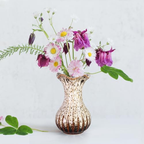 Ceramic Vase, Modern Small Vases for Home Decor, Elegant Flower Vase Centerpiece for Tables, Office Desk, Room Decor, Fit for Housewarming, Wedding, Birthday (White) - color: White