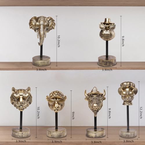 Handcrafted Resin Sculpture (Leopard)- Statue Decoration Modern Home Decor Accent, Trending Living Room & Office Decor, Elegant Tabletop & Shelf Decor for Desk, Bookshelf, Nightstand - style: Leopard