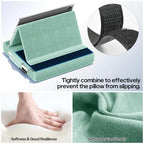 KDD Tablet Pillow Stand, Multi-Angle Viewing Ipad Holder for Lap, Bed and Desk, Foldable Soft Pad Dock with Stylus Mount Compatible with Ipad Pro 12.9, 10.5, 11, Air, Mini, Phones, Books, E-Reader - color: Green