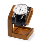 Single Watch Stand Display Solid Wood Jewelry Stand Display for Wristwatch Bracelet Bangle(Black) - color: Black