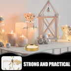 VOSAREA Magnetic Aromatherapy Candlestick - Unique Stainless Steel Rotating Tea Light Holder for Home D Cor and Candlelight Dinners