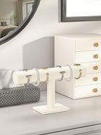 Bracelet Holder Stand,Bracelet Organizer Display for Selling,Bangle Organizer for Women,Watch Storage Holder for Men,Jewelry Business Supplies (Beige) - style: Style 2 （Beige 1 Tier ）