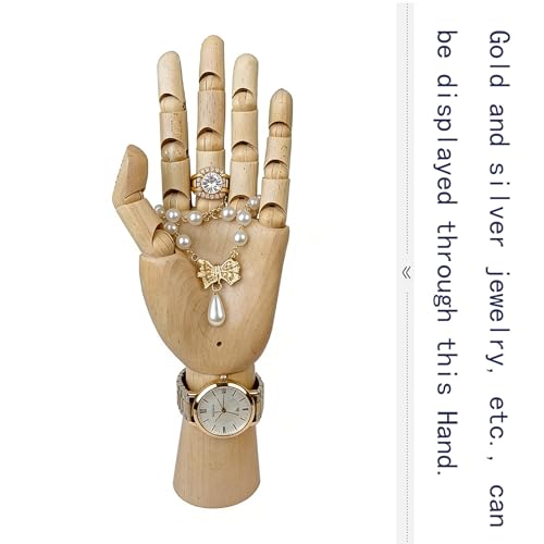 Mannequin Hand,Hand Model,Hand Mannequin for Nails,Drawing Mannequin,Wooden Hand,Wooden Mannequin,Articulated Fingers,Hand Model for Drawing,Female Hand of Left., Female_Left with arm 3.3in - color: Female_l With Arm 3.3in