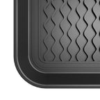 Ottomanson 15" x 30" Multi-Purpose Boot Tray – Waterproof Shoe & Pet Feeding Spill Tray, Litter Box & Pee Pad Holder, Painting & Planting Mat, 1.2" Raised Edge Floor Protection - color: A Black, size: Tray - 15" x 30"