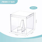 Championship Ring Display Case, Clear Acrylic Challenge Coin Holder Small Showcase with Mini Card Stand Holder, Memorabilia Box for Baseball, Super Bowl, Football Ring, Collectibles Jewelry (32)