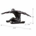 Hi-Line Gift Ltd. Stretching Human Sculpture Resin Home Decor Contempory Tabletop Ornament