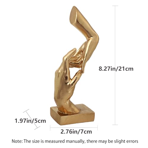 Golden Hands Sculpture Elegant Resin Home Decor Hands Statues Versatile Love Ornament,Perfect for Bedroom, Office Desktop, Cabinets,Wedding (Hold Hands) - color: Hold Hands