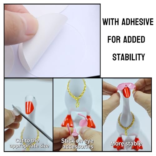 Desk Mini Goose Key Holder 7 Inch, Resin Magnetic Goose Statue with 15 Accessories, Cute Desktop Figurine Keychain Hanger, Home Office Table Bedroom Decor, Funny Housewarming Gift