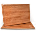 Gift Boutique 10 Wood Trays Rustic Brown Wooden Look Rectangle Serving Platters 10.75" x 15.75" Heavy Duty Disposable Paper Cardboard Tray for Dessert
