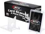BCW 2-Piece Card Display Stands | Showcase Top Loaders, Magnetics, Screwdowns |Trading Card Display| Card Display Stand | Card Stand | Semi Rigid Card Holder Stand (20 Pack) - color: 20 Pack