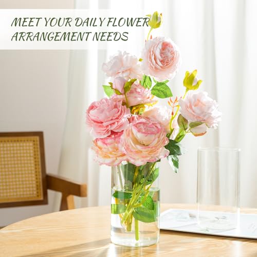12pcs Glass Cylinder Vases for Centerpieces - 6 Inch Tall Flower Vase for Wedding Decorations, Clear Glass Flower Vases Floating Candle Holder for Table Centerpiece Wedding Home Décor - size: 12 Pack 6 Inch