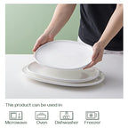 DOWAN Large Serving Platter, 16"/14"/12" Porcelain Platters for Entertaining Wedding Party, White Oval Plates Set of 3, Serving Dishes for Serving Food, Housewarming Gifts - color: Ellipse