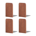 Muso Wood Book Ends for Shelves, Non-Slip Bookends, Heavy Duty Wooden Bookend Support for Books and Movies (Sapele 2 Pairs) - color: Sapele-2 Pairs