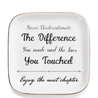 Retirement Gifts for Women - Enjoy the Next Chapter Jewelry Dish Trinket Tray for Friends Retired Women Teacher Nurse Doctor Boss Female Coworker Happy Retirement Gift - style: Enjoy the Next Chapter