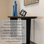 Small Decorative Handmade Small Aluminum Modern Art Sculpture for Coffee Tables & Consoles – Abstract Geometric Design, Black Matt Finish | Collectible Figurines